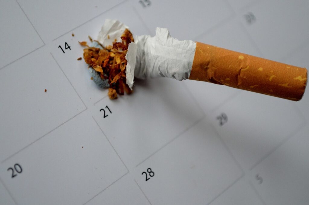 cigarette écrasée, arrêter le tabac