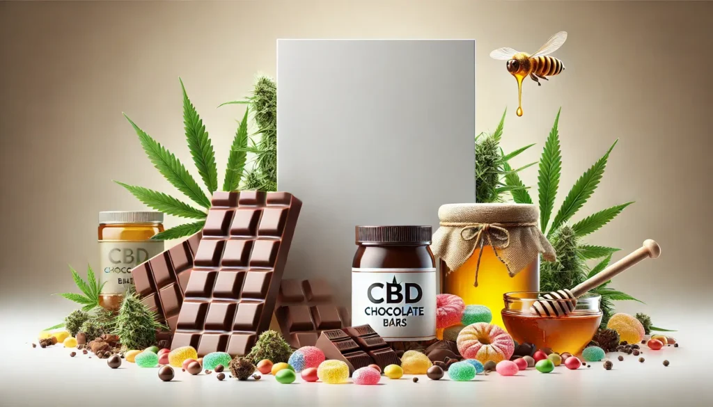 Miel chocolat et bonbon au cbd
