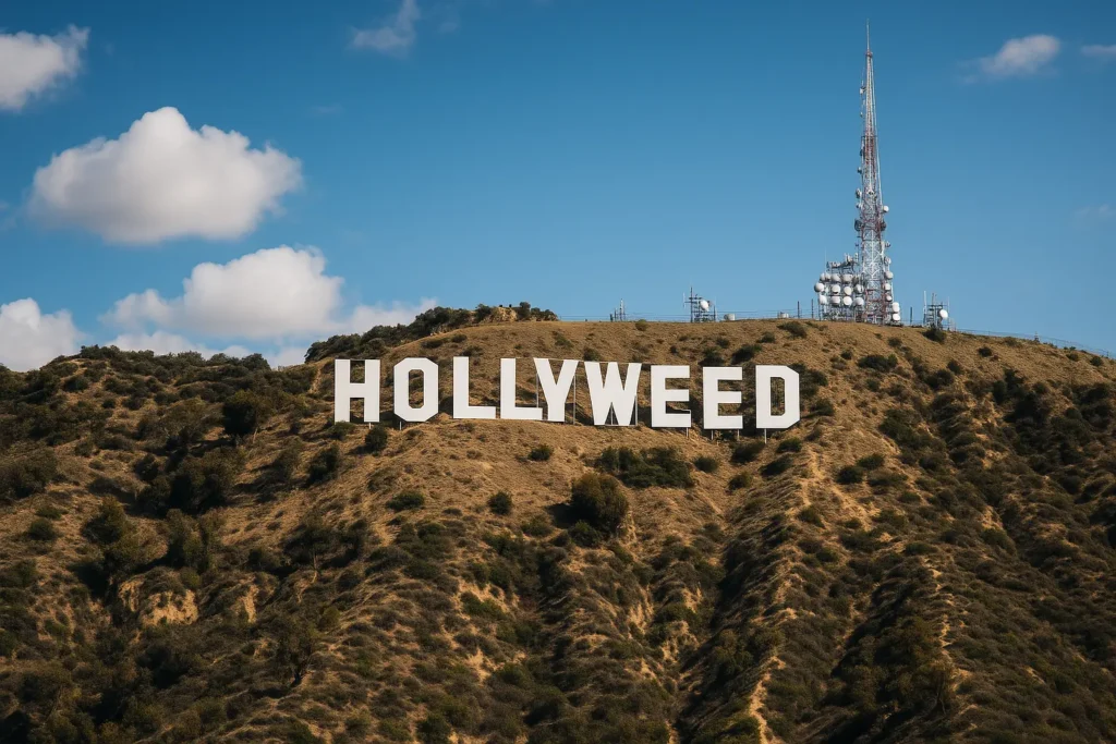 panneau hollyweed en californie
